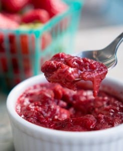 Strawberry Sauce Spoonful
