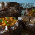 Slow Roasted Sticky Sweet Potatoes Herbs