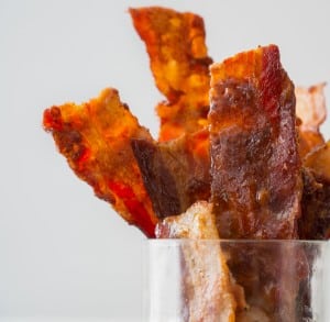 Coconut Nectar Candied Bacon Glass