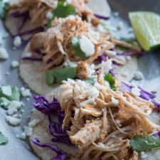 Shredded Chicken Street Tacos with Lime