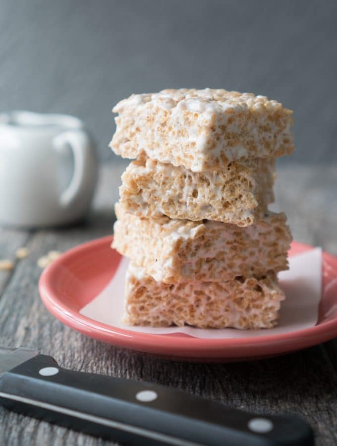 Cardamom Rice Krispie Treats Stack