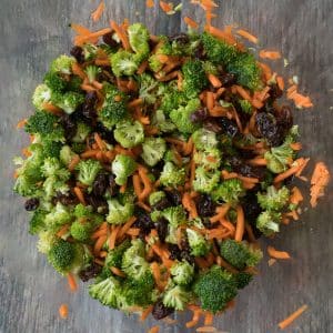 Broccoli Carrot Crunch Salad Mixed