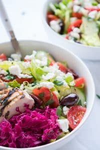 Mediterranean Salad Bowls Olive
