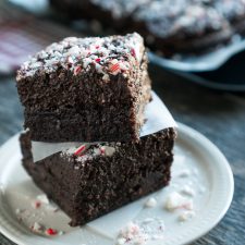 Peppermint Mocha Brownies Stacked