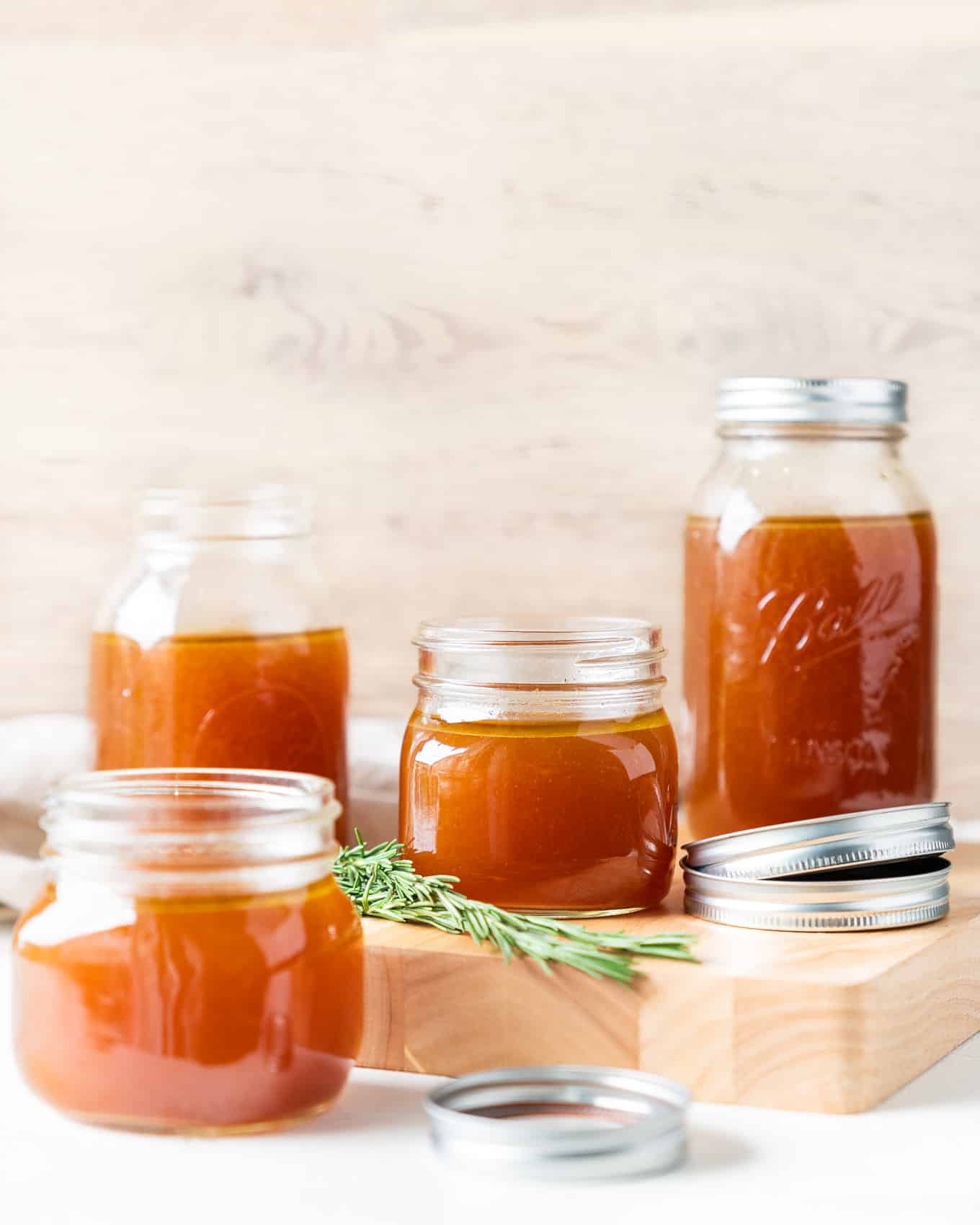 Instant Pot Bone Broth with Jars and Lids