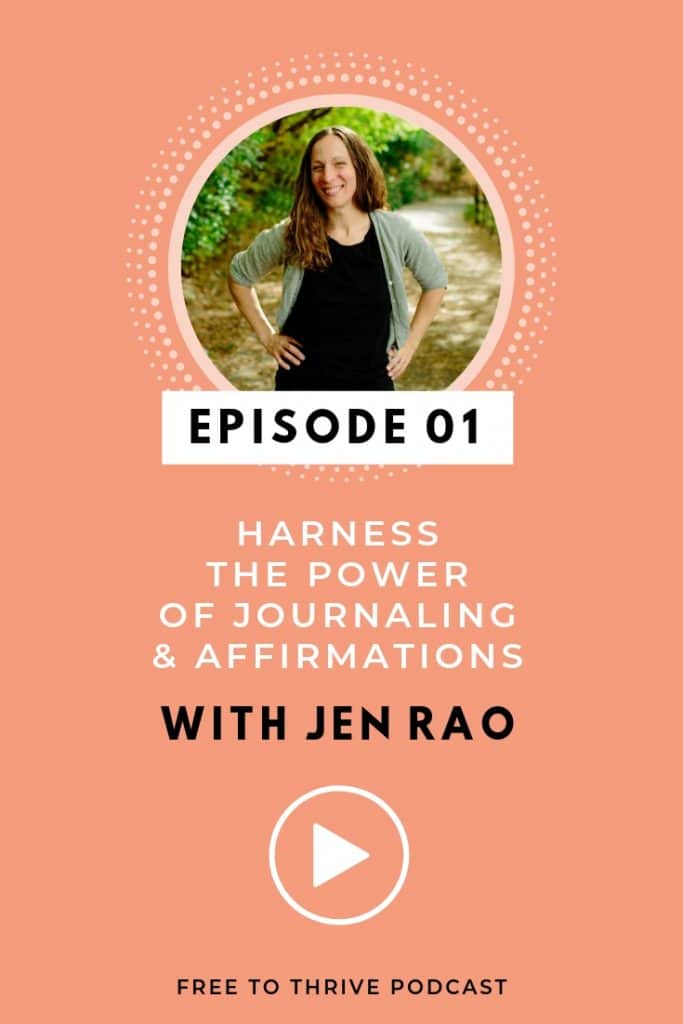 Jen Rao pinterest graphic for podcast episode 01